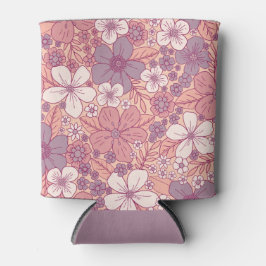 Pastellrosa und Lila Blüten Dosenkühler