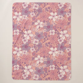 Pastellrosa und Lila Blüten Sherpadecke