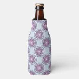 Pastellrosa und Lila Kaleidoskop-Muster Flaschenkühler