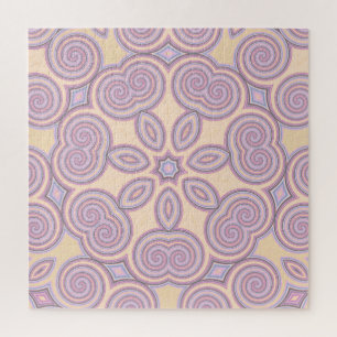 Pastellrosa und Lila Kaleidoskopmuster