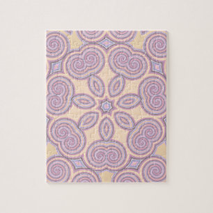 Pastellrosa und Lila Kaleidoskopmuster
