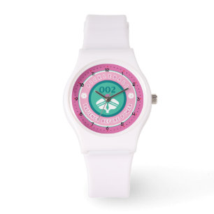 Pastellrosa und minzgrün armbanduhr