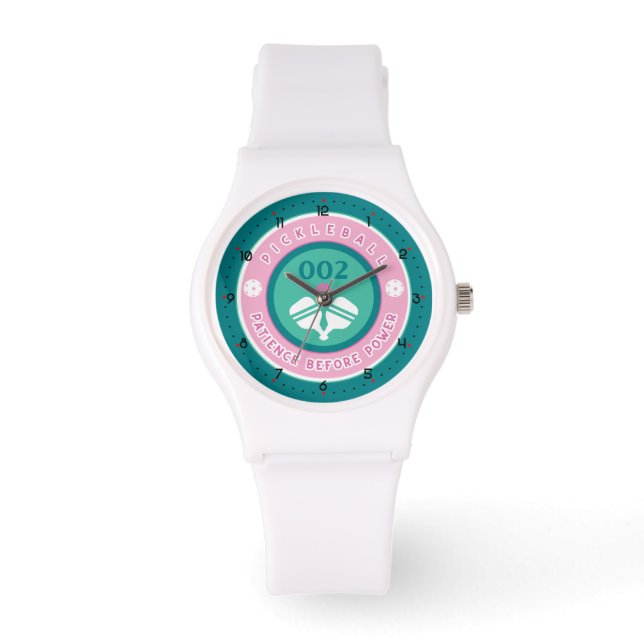 Pastellrosa und minzgrün armbanduhr (Vorderseite)