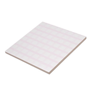 Pastellrosa und Rosé-Quarz-Rosa Gingham-Muster Fliese