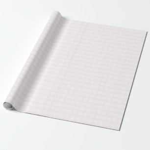 Pastellrosa und Rosenquarz-Rosa Gingham-Muster Geschenkpapier