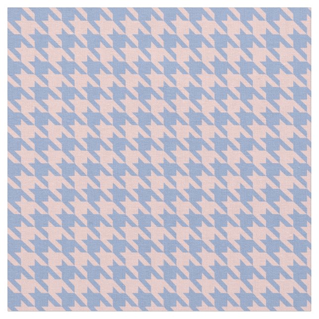 Pastellrosa und Sky Blue Hahnentrittmuster Stoff (Nahaufnahme)