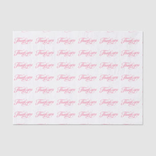 Pastellrosa und Weiß Danke, Muster Seidenpapier