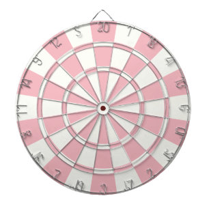 Pastellrosa und Weiß Dartscheibe
