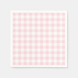 Pastellrosa und weiß kariert serviette