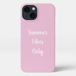Pastellrosa und Weiße Sommerbeulen nur Typografie iPhone Hülle