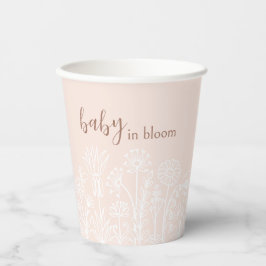 Pastellrosa und weißes Baby im Blütencup Pappbecher