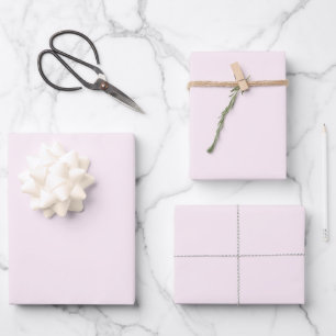 Pastellrosa Uni  Geschenkpapier Set