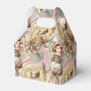 Pastellrosa viktorianisches Weihnachten   Geschenkschachtel