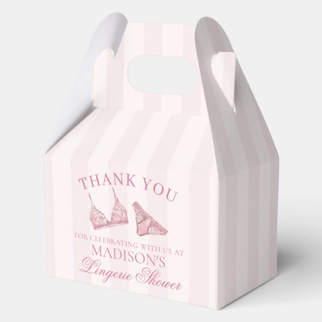 Pastellrosa Wäsche Dusche Junggesellinnenabschied  Geschenkschachtel (Vorderseite)