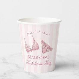 Pastellrosa Wäsche Dusche Junggesellinnenabschied Pappbecher