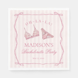 Pastellrosa Wäsche Dusche Junggesellinnenabschied Serviette