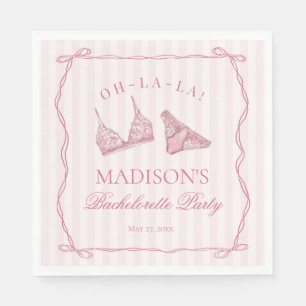 Pastellrosa Wäsche Dusche Junggesellinnenabschied Serviette
