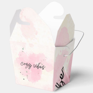 Pastellrosa Wasserfarben-Geschenkbox für Partys un Geschenkschachtel