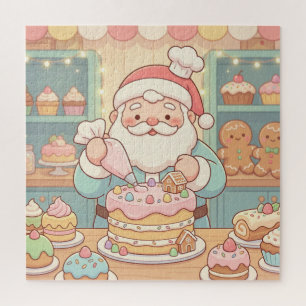 Pastellrosa Weihnachtsmanns Süßigkeitenladen-Kuche