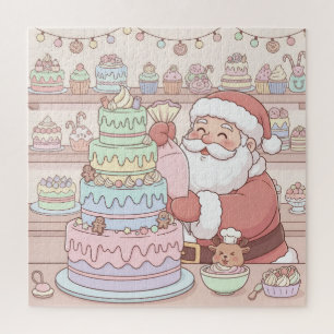 Pastellrosa Weihnachtsmanns Süßigkeitenladen-Kuche