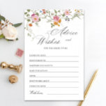 Pastellrosa Wildblume Beratung & Wünsche Karte<br><div class="desc">Personalisieren Sie mit der Braut zu sein Name und Datum der Dusche. Für weitere Anpassungen klicken Sie bitte auf den Link "Weiter anpassen". Wenn Sie Hilfe benötigen,  kontaktieren Sie mich bitte.</div>