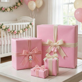 Pastellrosa Wrapping Paper - Weichweiche Blüte Ges Geschenkpapier