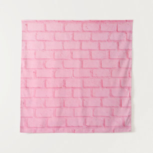 Pastellrosa Ziegel Hintergrund Wand Textur. rosa r Wandteppich