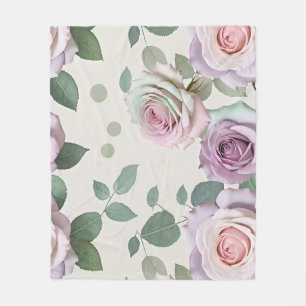 Pastellrosen in Schattierungen von Lila Mint und B Fleecedecke
