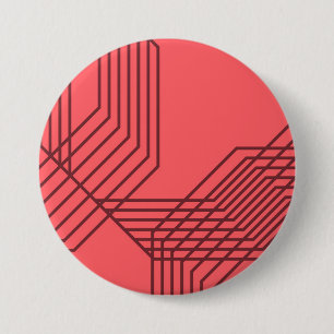 Pastellrot, einfach, modern, geometrisch button