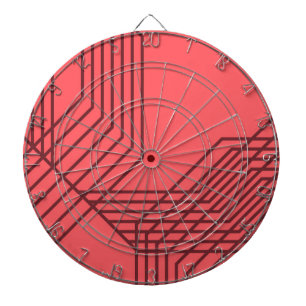 Pastellrot, einfach, modern, geometrisch dartscheibe