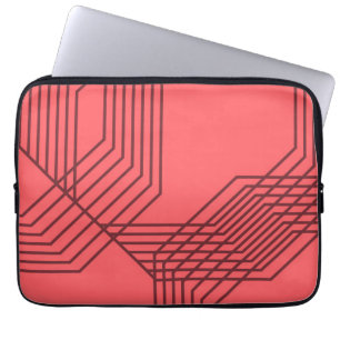 Pastellrot, einfach, modern, geometrisch laptopschutzhülle