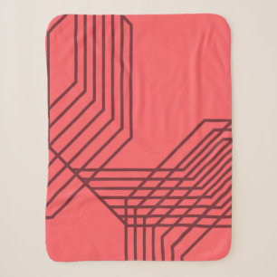 Pastellrot, einfach, modern, geometrisch sherpadecke