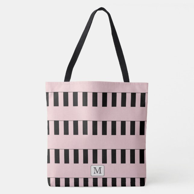 Pastellrote Streifen auf jedem farblich benutzerde Tasche (Vorderseite)