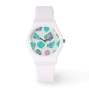 Pastellseashell-Muster 1 Armbanduhr