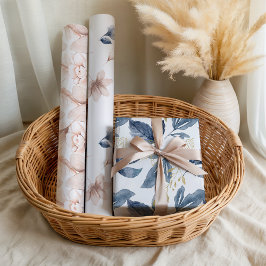 Pastellseife Petals Rosa Blau Geschenkpapier Set