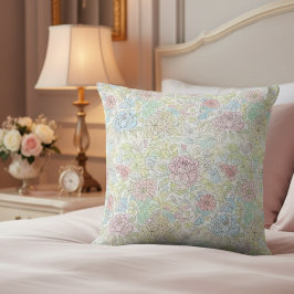 Pastellskizze Wasserfarbe Floral Kissen
