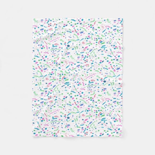 PastellSpritzerconfetti-Druck Fleecedecke (Vorderseite)