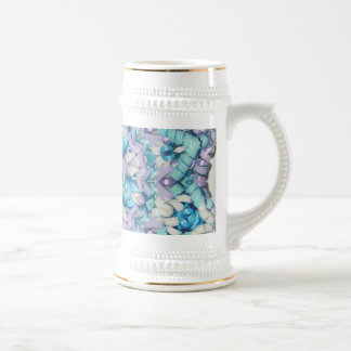 Pastellstern des lila und blauen Bandes Bierglas