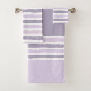 Pastellstreifen Badetuch Set
