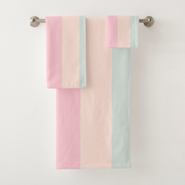 Pastellstreifen Badhandtuch Set (Insitu)