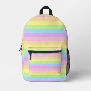 Pastellstreifen farbenfrohe Hülle Bedruckter Rucksack