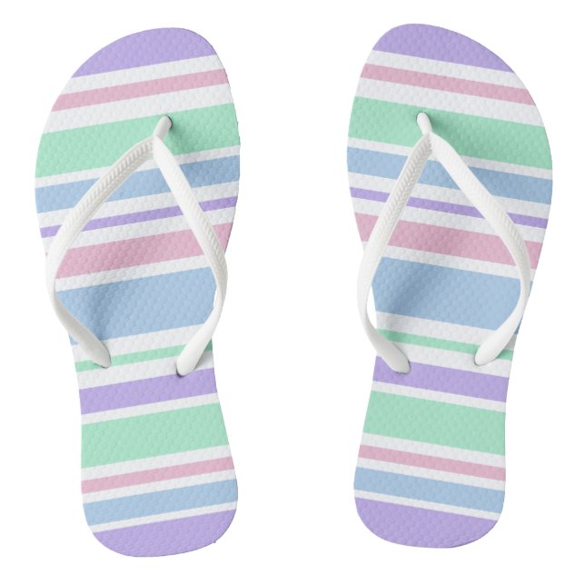 Pastellstreifen Flip Flops (Fußbett)