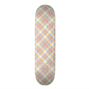 Pastellstreifen kariert skateboard