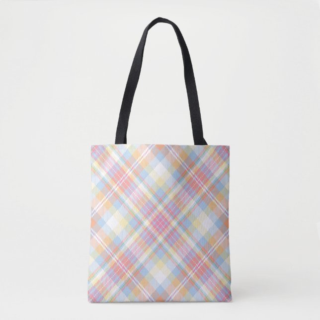 Pastellstreifen kariert tasche (Vorderseite)