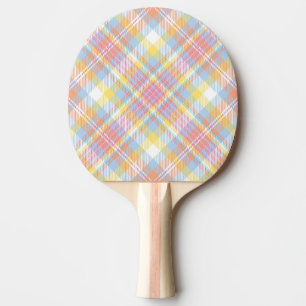Pastellstreifen kariert tischtennis schläger