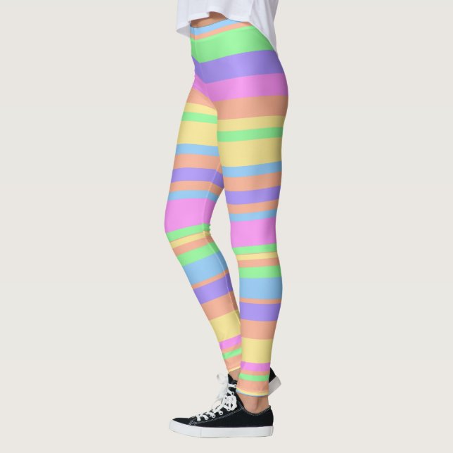 Pastellstreifen Leggings (Links)