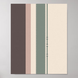 Pastellstreifen Minimalistischer Einrichtungsstil Poster