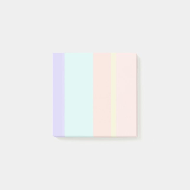 Pastellstreifen Post-it Klebezettel (Vorderseite)