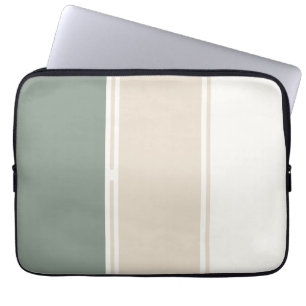 Pastellstreifen – Ruhiges neutrales Design Laptopschutzhülle