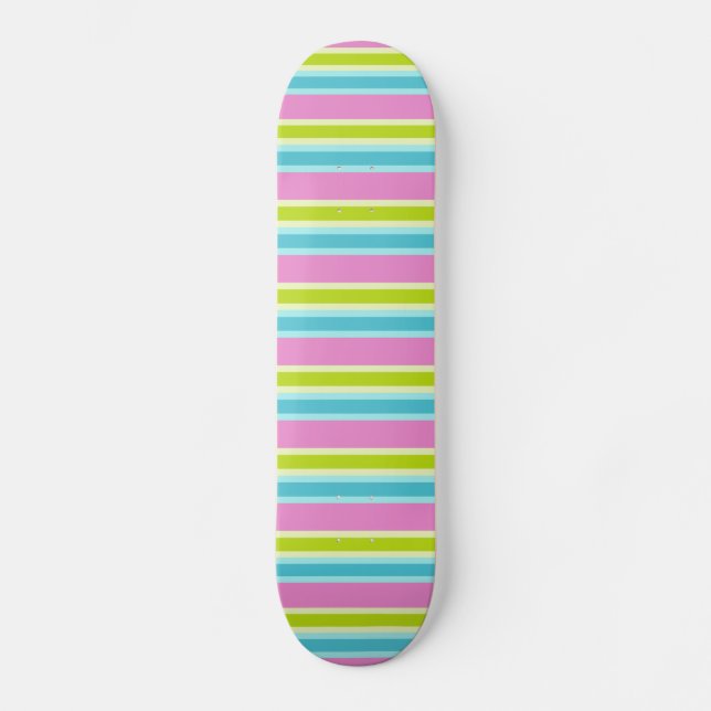 Pastellstreifen-Skateboard Skateboard (Vorderseite)